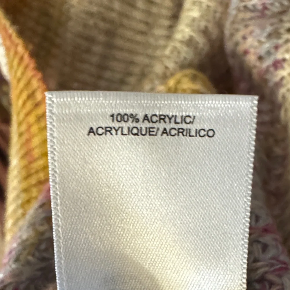 Lucky Brand Multicolor Rainbow Stripe Cropped Cardigan Sweater XS - Picture 8 of 8